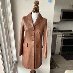 Donald Pliner Long Leather Jacket